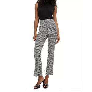 Veronica Beard Arte Houndstooth Pant in Black & Off White 8